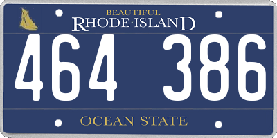 RI license plate 464386