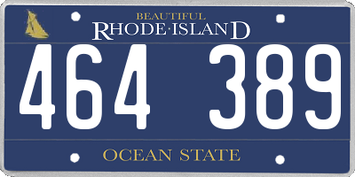 RI license plate 464389