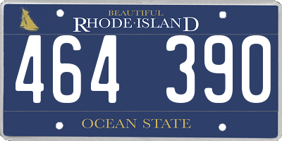 RI license plate 464390