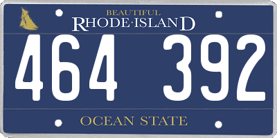 RI license plate 464392