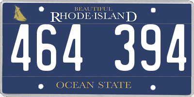 RI license plate 464394