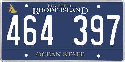 RI license plate 464397