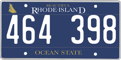 RI license plate 464398