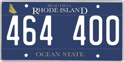 RI license plate 464400