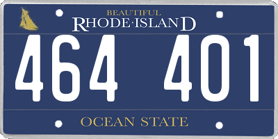 RI license plate 464401