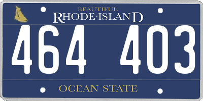 RI license plate 464403