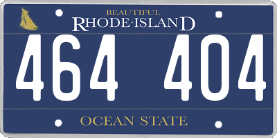 RI license plate 464404
