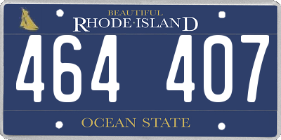 RI license plate 464407