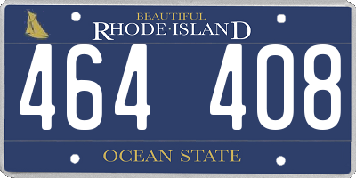 RI license plate 464408