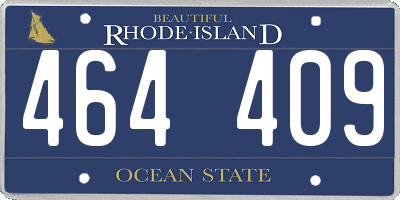 RI license plate 464409