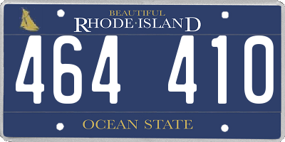 RI license plate 464410