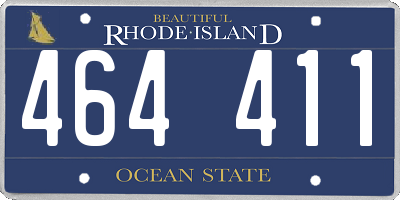 RI license plate 464411