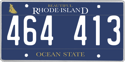 RI license plate 464413