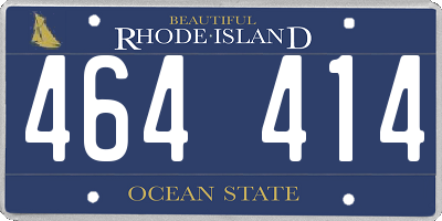 RI license plate 464414