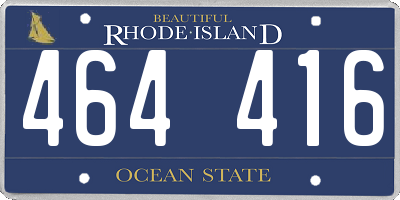 RI license plate 464416