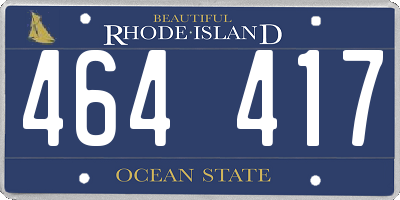 RI license plate 464417
