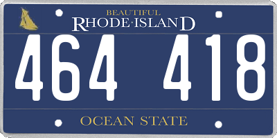 RI license plate 464418