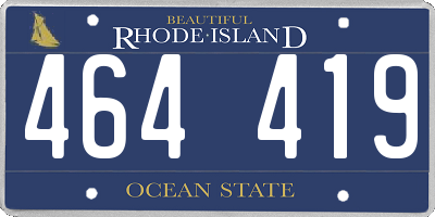 RI license plate 464419