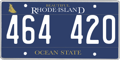 RI license plate 464420