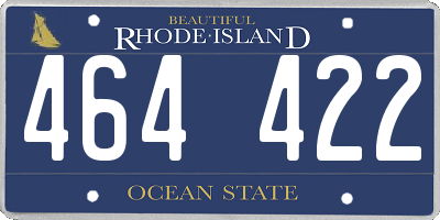 RI license plate 464422