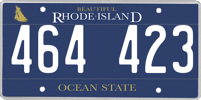 RI license plate 464423