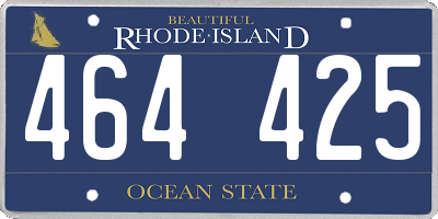 RI license plate 464425
