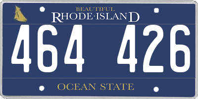 RI license plate 464426