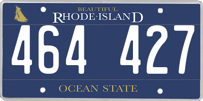 RI license plate 464427