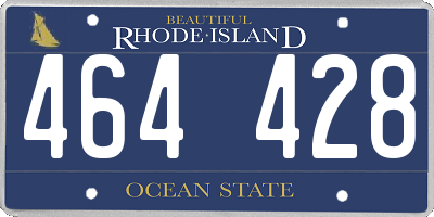RI license plate 464428