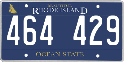 RI license plate 464429
