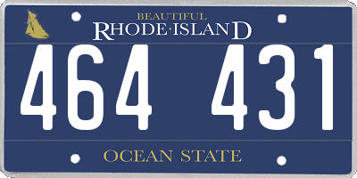 RI license plate 464431