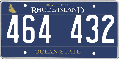 RI license plate 464432