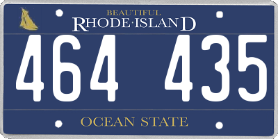 RI license plate 464435