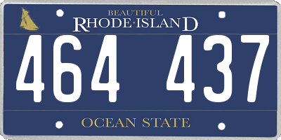 RI license plate 464437