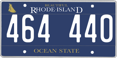 RI license plate 464440
