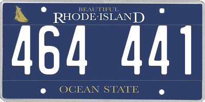 RI license plate 464441