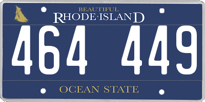 RI license plate 464449