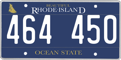 RI license plate 464450