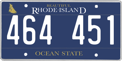 RI license plate 464451