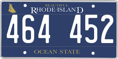 RI license plate 464452