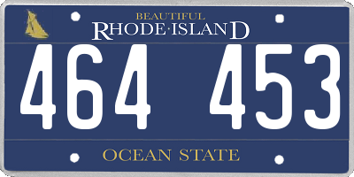 RI license plate 464453
