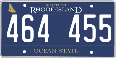 RI license plate 464455
