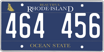 RI license plate 464456