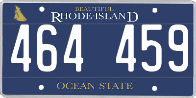 RI license plate 464459