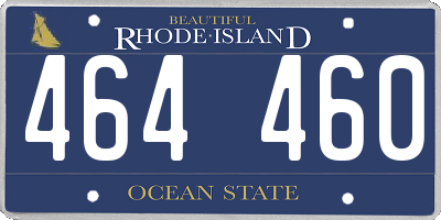 RI license plate 464460