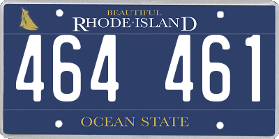 RI license plate 464461