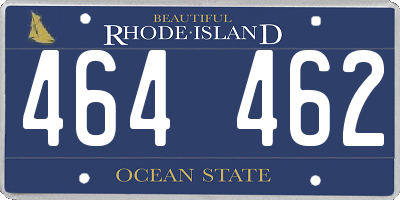 RI license plate 464462
