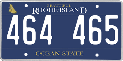 RI license plate 464465