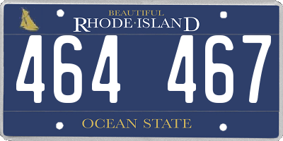 RI license plate 464467