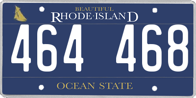 RI license plate 464468